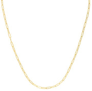 10K Gold 2.5mm Paperclip Chain