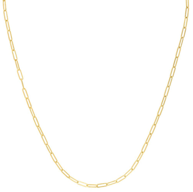 10K Gold 2.5mm Paperclip Chain