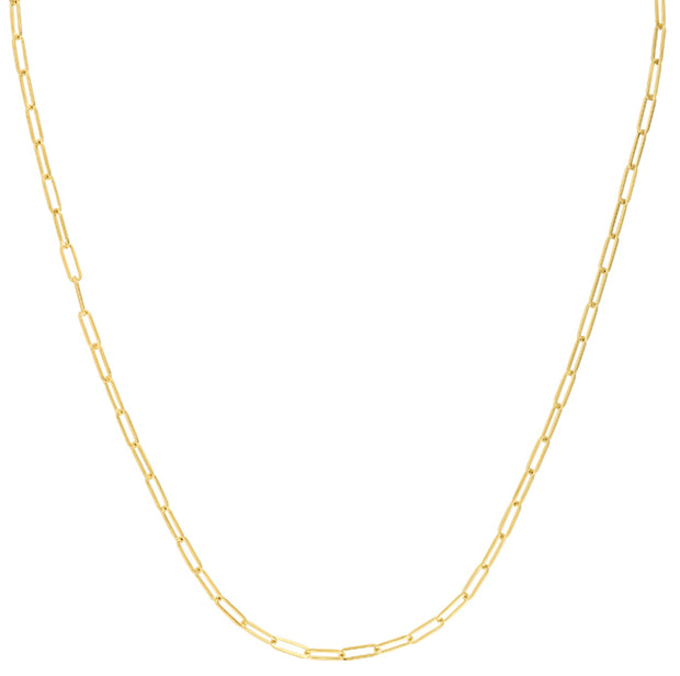 10K Gold 2.5mm Paperclip Chain