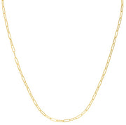 10K Gold 2.5mm Paperclip Chain