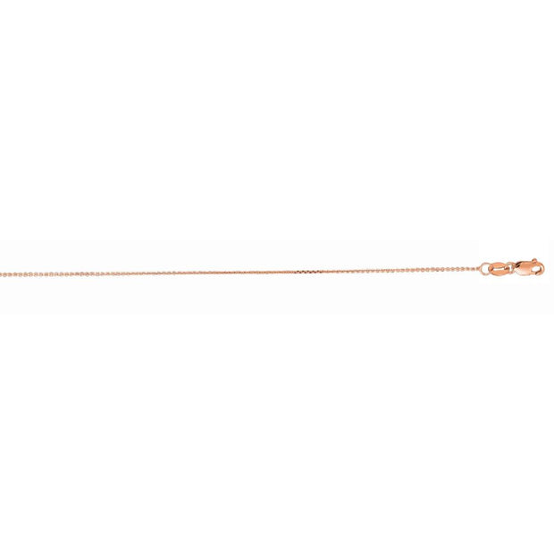 10K Gold 1.1mm Diamond Cut Cable Chain