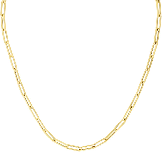 10K Gold 4.2mm Lite Paperclip Necklace