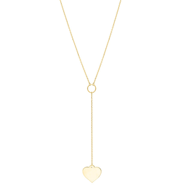 10K Lariat Heart Necklace