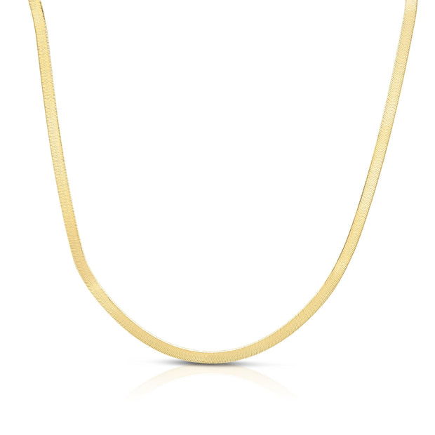 10K Gold 2.8mm Herringbone Necklace