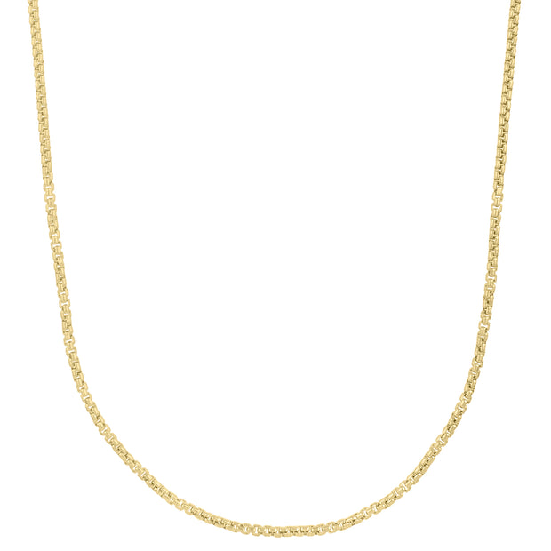 10K Gold 2.5mm Solid Round Box Chain