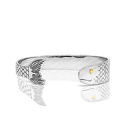 Fish Bracelet made in Sterling Silver w/ 14k Yellow Gold - Wide Version