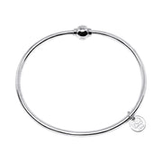 Cape Cod Ball Bracelet made in Sterling Silver with a Silver ball