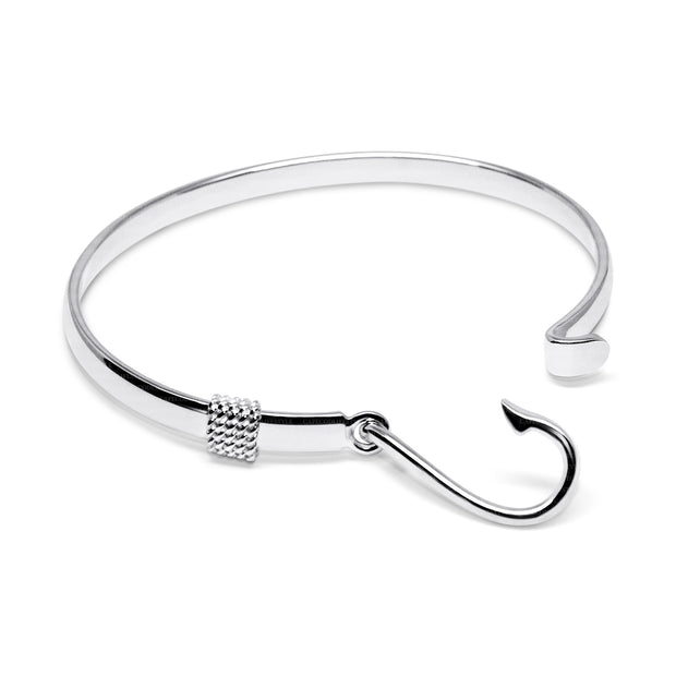 etsy fish hook wristband Fish Hook Bracelet In Sterling Silver - Polished