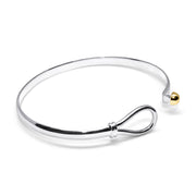 Loop Knot Bracelet made in Sterling Silver with a 14k Yellow Gold Ball