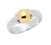 Authentic Cape Cod Ring made by Lestage - Sterling Silver with a 14k Gold Bead